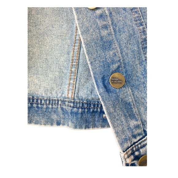 Caution To The Wind Light Blue Denim Jacket - Size M - Picture 5 of 7